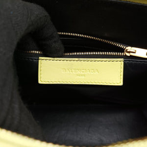 Pre-owned Balenciaga Le Dix Cartable Yellow Leather shoulderbag | stylenewstar