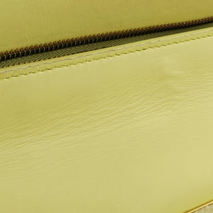 Pre-owned Balenciaga Le Dix Cartable Yellow Leather shoulderbag | stylenewstar