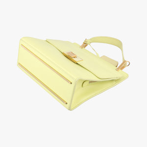 Pre-owned Balenciaga Le Dix Cartable Yellow Leather shoulderbag | stylenewstar