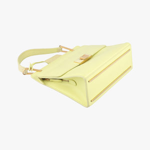 Pre-owned Balenciaga Le Dix Cartable Yellow Leather shoulderbag | stylenewstar