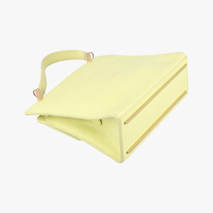 Pre-owned Balenciaga Le Dix Cartable Yellow Leather shoulderbag | stylenewstar