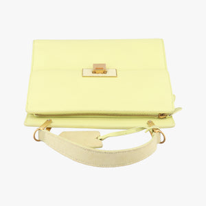 Pre-owned Balenciaga Le Dix Cartable Yellow Leather shoulderbag | stylenewstar