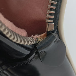 Vintage Miu Miu Double Zip Bowling Black patent handbag | stylenewstar