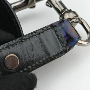 Pre-owned Gucci Icon Bit Black Patent 228584 shoulderbag | stylenewstar