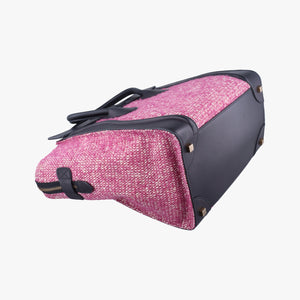 Pre-owned Celine Luggage Mini Shopper Pink x Black fabric×Leather handbag | stylenewstar