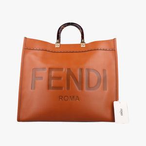 Secondhand Fendi Sunshine Brown Leather 8BH372 handbag | stylenewstar