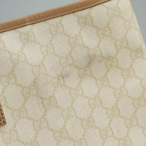 Pre-owned Gucci Guccissima GG Imprime White PVC coated canvas 211120 handbag | stylenewstar