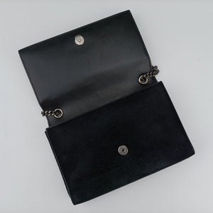 Pre-owned Yves Saint Laurent Kate Star Black Suede 471286 shoulderbag | stylenewstar