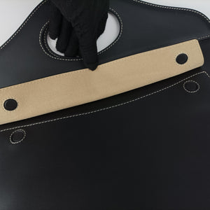 Pre-owned Burberry Soft Pocket Tote Black leather shoulderbag | stylenewstar