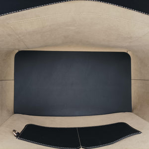 Pre-owned Burberry Soft Pocket Tote Black leather shoulderbag | stylenewstar