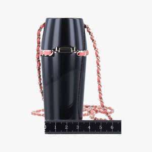 Pre-owned Chanel Coco Mark Lucite Lipstick Case On Chain Black plastic shoulderbag | stylenewstar