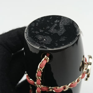 Pre-owned Chanel Coco Mark Lucite Lipstick Case On Chain Black plastic shoulderbag | stylenewstar