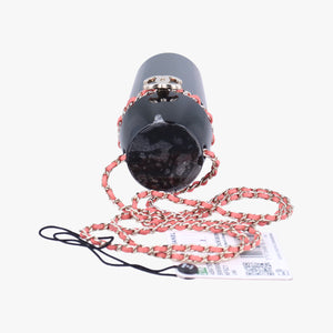 Pre-owned Chanel Coco Mark Lucite Lipstick Case On Chain Black plastic shoulderbag | stylenewstar