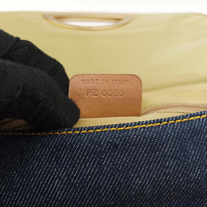 Pre-owned Christian Dior Marispearl Navy denim shoulderbag | stylenewstar