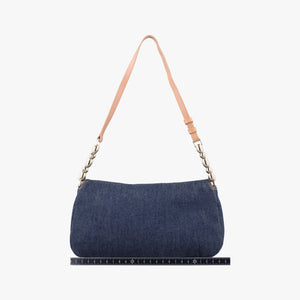 Pre-owned Christian Dior Marispearl Navy denim shoulderbag | stylenewstar