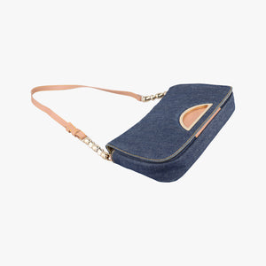 Pre-owned Christian Dior Marispearl Navy denim shoulderbag | stylenewstar