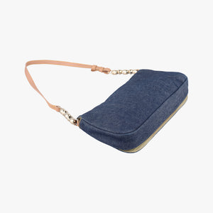 Pre-owned Christian Dior Marispearl Navy denim shoulderbag | stylenewstar