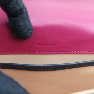 Pre-owned Delvaux Madame Black×Pink Leather shoulderbag | stylenewstar