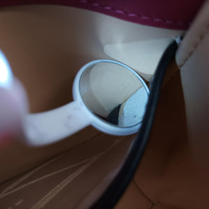 Pre-owned Delvaux Madame Black×Pink Leather shoulderbag | stylenewstar