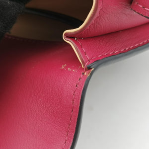 Pre-owned Delvaux Madame Black×Pink Leather shoulderbag | stylenewstar