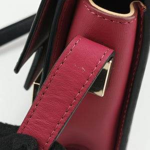 Pre-owned Delvaux Madame Black×Pink Leather shoulderbag | stylenewstar