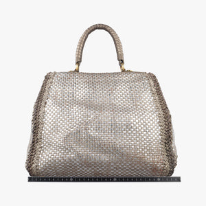 Secondhand Prada Madras Golden leather shoulderbag | stylenewstar