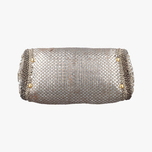 Secondhand Prada Madras Golden leather shoulderbag | stylenewstar