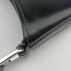 Pre-owned Prada Cleo Black brushed leather 1BC499 shoulderbag | stylenewstar