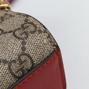 Pre-owned Gucci Padlock beige×red×pink PVC coated canvas 409487 shoulderbag | stylenewstar