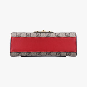 Pre-owned Gucci Padlock beige×red×pink PVC coated canvas 409487 shoulderbag | stylenewstar