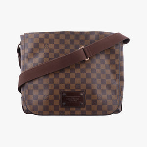Pre-owned Louis Vuitton BROOKLYN MM EBENE Damier Canvas N51211 shoulderbag | stylenewstar