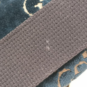 Pre-owned Gucci GG Velvet Blue velour 574968 bum bag/waist bag | stylenewstar