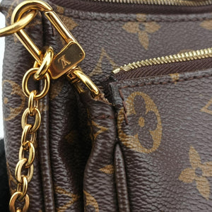 Vintage Louis Vuitton MULTI POCHETTE ACCESSOIRES MARRON×ROSE CLAIRE Monogram Canvas M44840 shoulderbag | stylenewstar