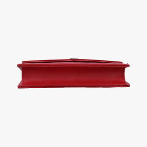 Pre-owned Yves Saint Laurent Cassandra Envelope Red Caviar Skin 393953 shoulderbag | stylenewstar