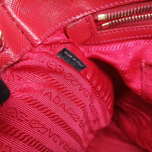 Pre-owned Prada Galleria Red SAFFIANO Leather BN1844 shoulderbag | stylenewstar