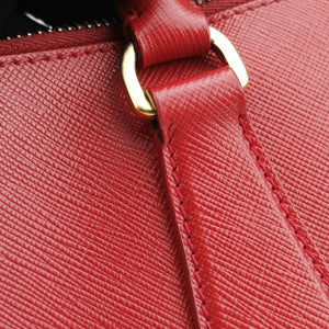 Pre-owned Prada Galleria Red SAFFIANO Leather BN1844 shoulderbag | stylenewstar