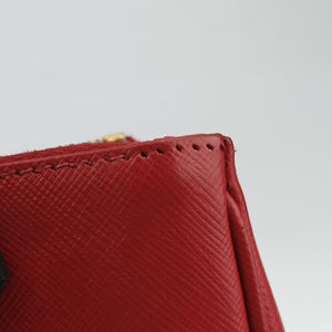 Pre-owned Prada Galleria Red SAFFIANO Leather BN1844 shoulderbag | stylenewstar