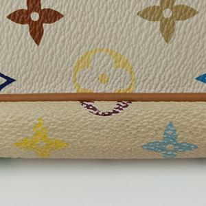 Pre-owned Louis Vuitton GRETA white Monogram Multicolor M40195 shoulderbag | stylenewstar