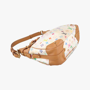 Pre-owned Louis Vuitton GRETA white Monogram Multicolor M40195 shoulderbag | stylenewstar