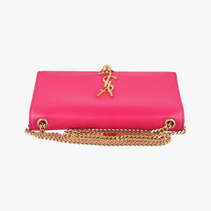 Pre-owned Yves Saint Laurent KATE Rose Leather 354119 shoulderbag | stylenewstar
