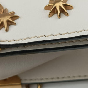 Pre-owned Prada Astrology Cahier White×Black Saffiano leather×Leather shoulderbag | stylenewstar