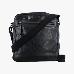 Pre-owned Gucci GG Imprime Messenger Black PVC coated canvas 201448 shoulderbag | stylenewstar