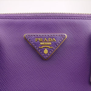 Pre-owned Prada Galleria Purple SAFFIANO Leather BN1801 handbag | stylenewstar