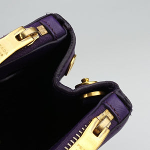 Pre-owned Prada Galleria Purple SAFFIANO Leather BN1801 handbag | stylenewstar