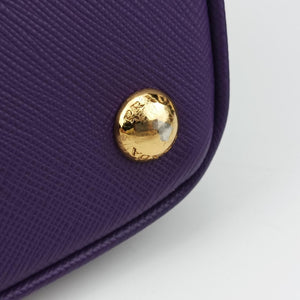 Pre-owned Prada Galleria Purple SAFFIANO Leather BN1801 handbag | stylenewstar
