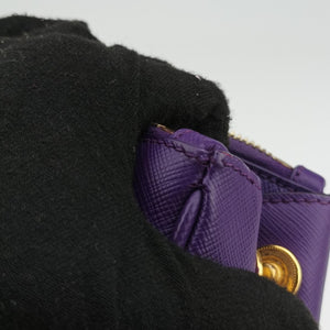 Pre-owned Prada Galleria Purple SAFFIANO Leather BN1801 handbag | stylenewstar