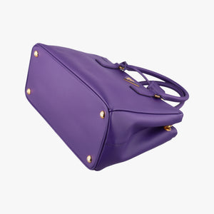 Pre-owned Prada Galleria Purple SAFFIANO Leather BN1801 handbag | stylenewstar