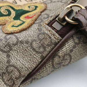 Pre-owned Gucci GG Supreme Courrier beige×Multicolour PVC coated canvas 529711 bum bag/waist bag | stylenewstar