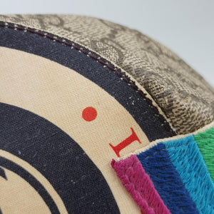 Pre-owned Gucci GG Supreme Courrier beige×Multicolour PVC coated canvas 529711 bum bag/waist bag | stylenewstar