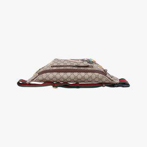 Pre-owned Gucci GG Supreme Courrier beige×Multicolour PVC coated canvas 529711 bum bag/waist bag | stylenewstar